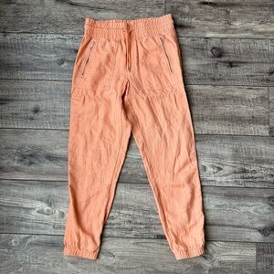 Creamsicle orange linen joggers - Athleta